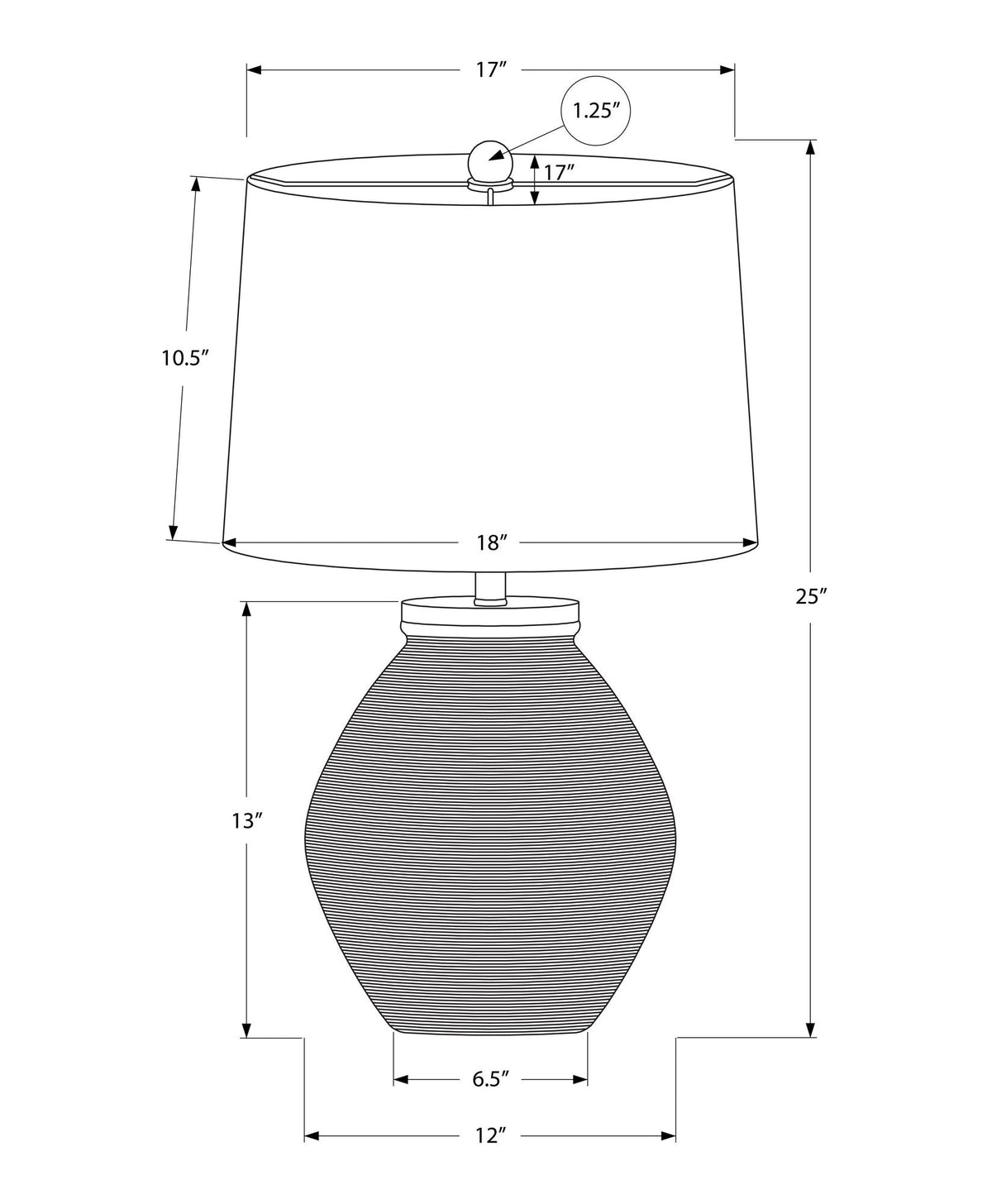 Lighting, Table Lamp, Concrete, Contemporary - Black / Cream