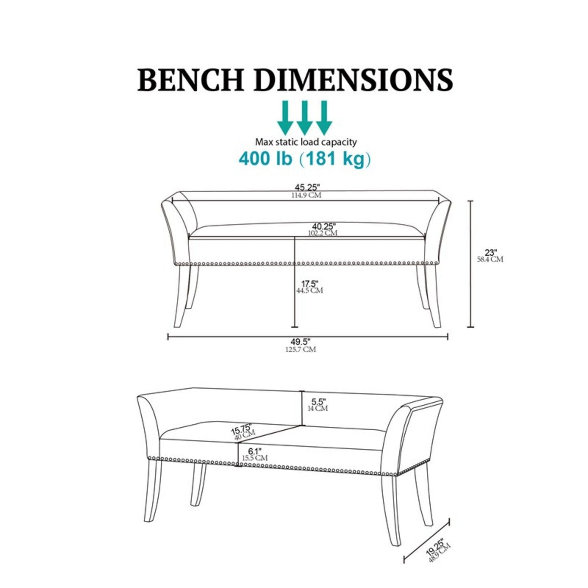 Welburn - Upholstered Bench