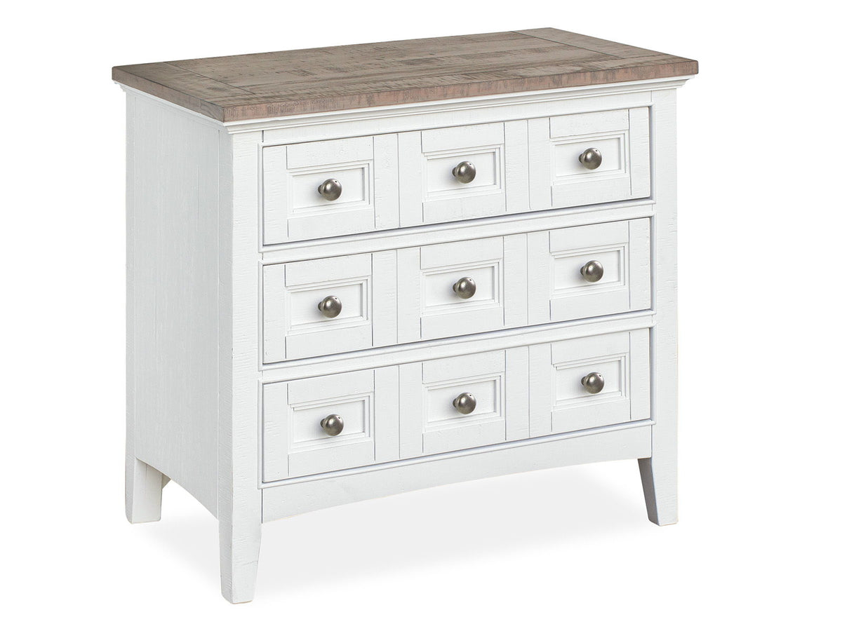Heron Cove - Two Tone Drawer Nightstand - Chalk White And Dovetail Gray