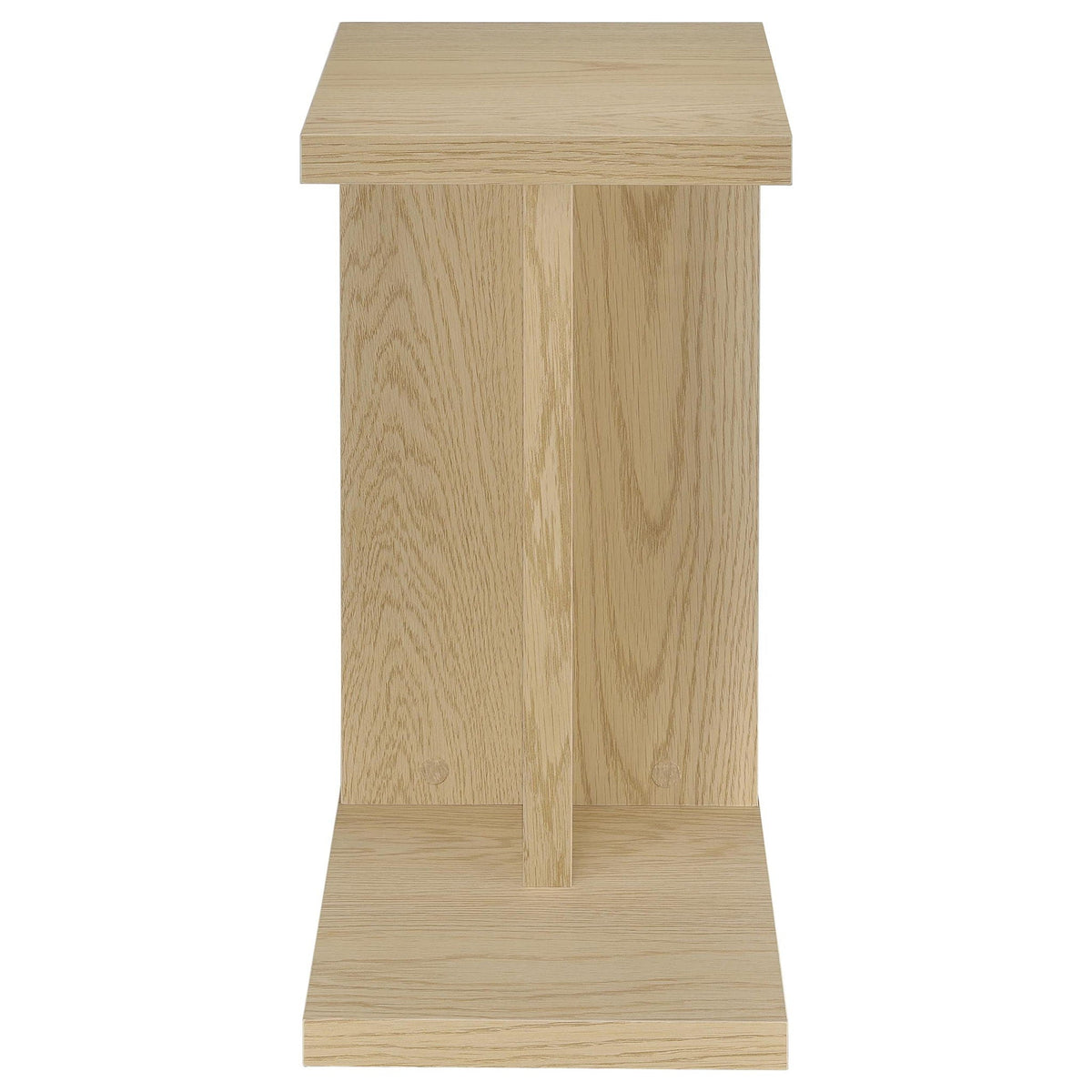 Clower Engineered Wood C-Shaped Sofa Side Table Light Oak