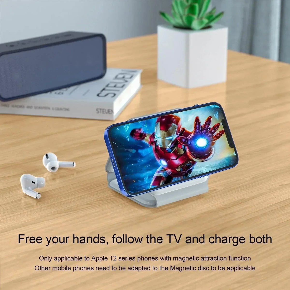 3-in-1 Magnetic Multi-function Charger Folding Wireless Charger for Xiaomi  Apple Phone Headset Watch Airpods Charger