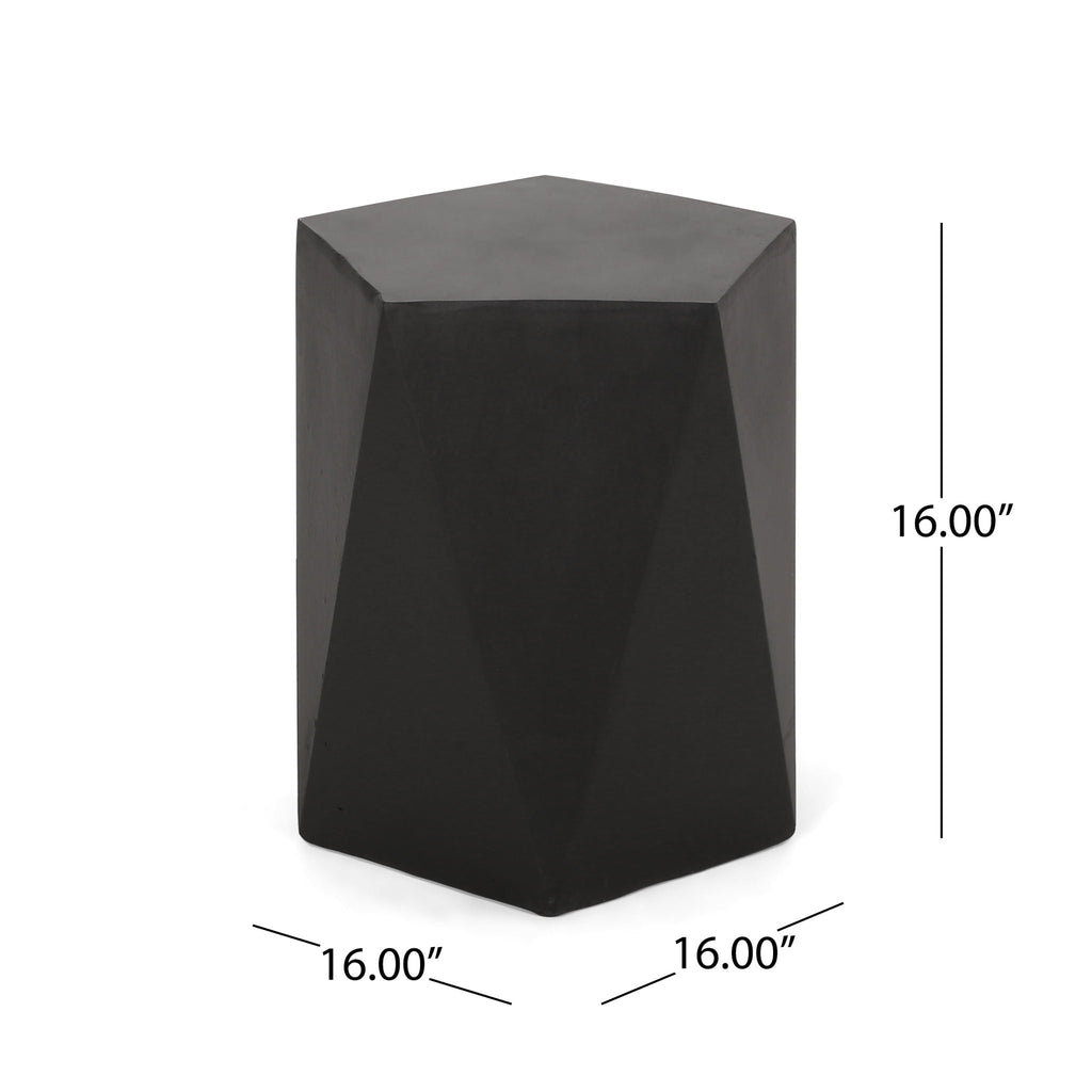 Side Table With Geometric Design