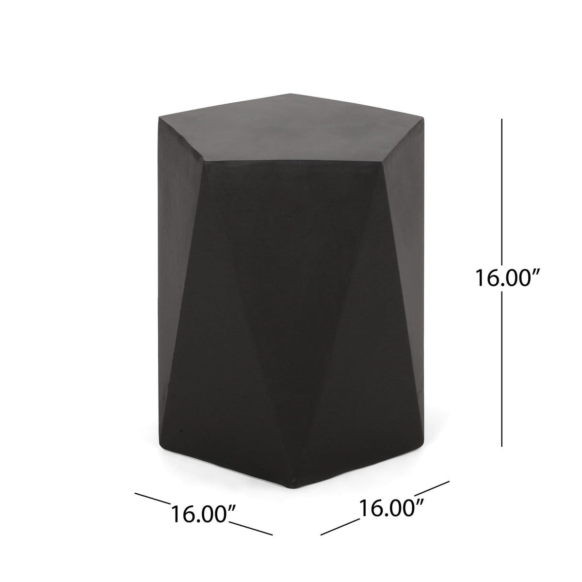 Side Table With Geometric Design