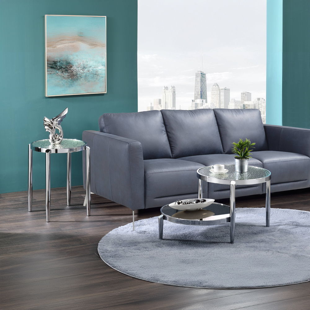 Abbe - Coffee Table - Glass & Chrome