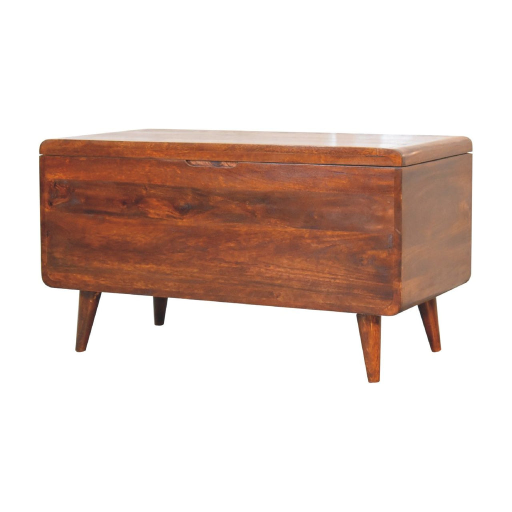 Curved Blanket Box - Chestnut