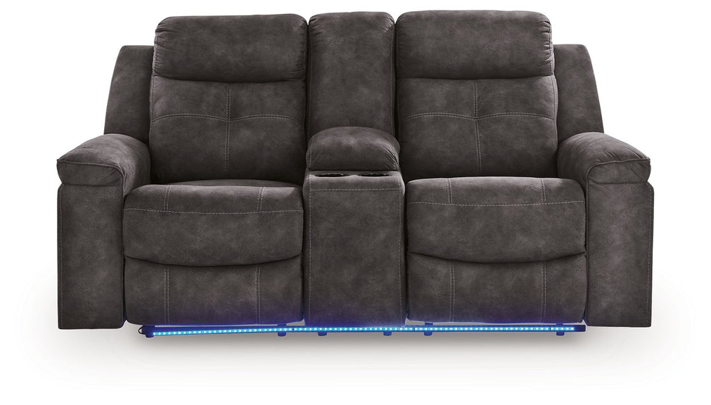 Brysonview - Double Reclining Loveseat With Console - Charcoal