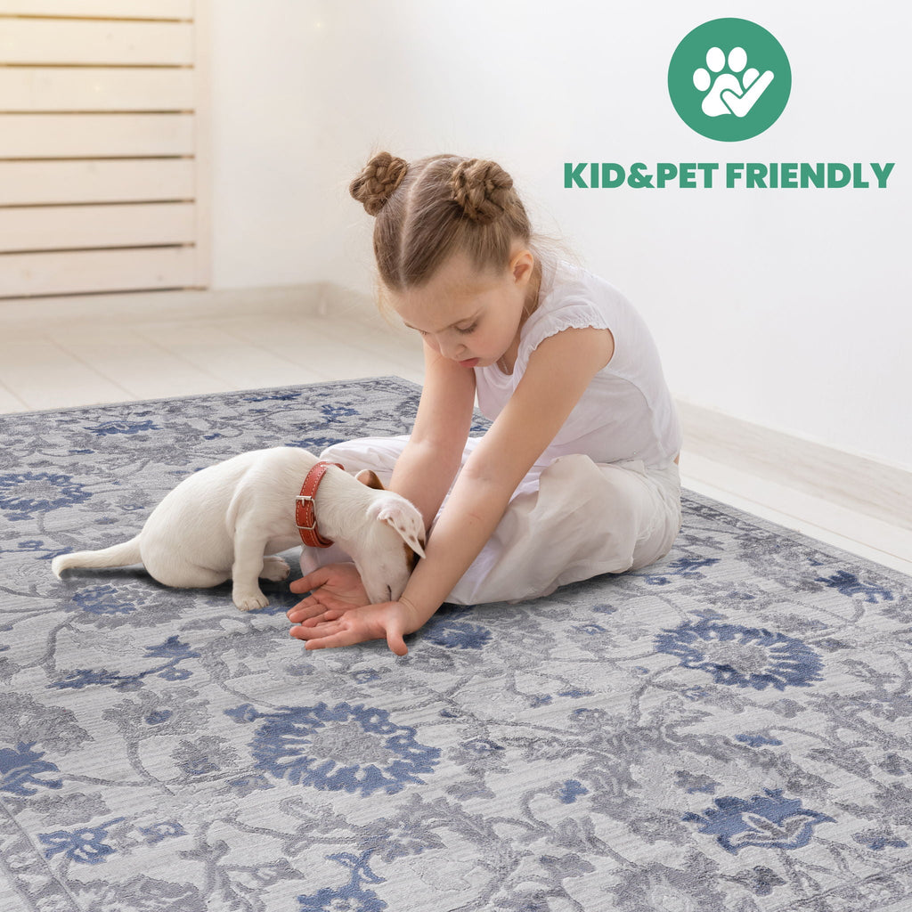 Marfi - 8' X 10' Oriental Area Rug - Blue