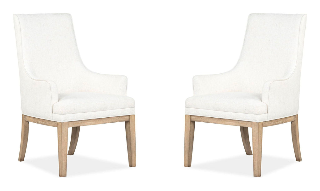 Coventry - Upholstered Host Chair (Set of 2) - Honey Maple
