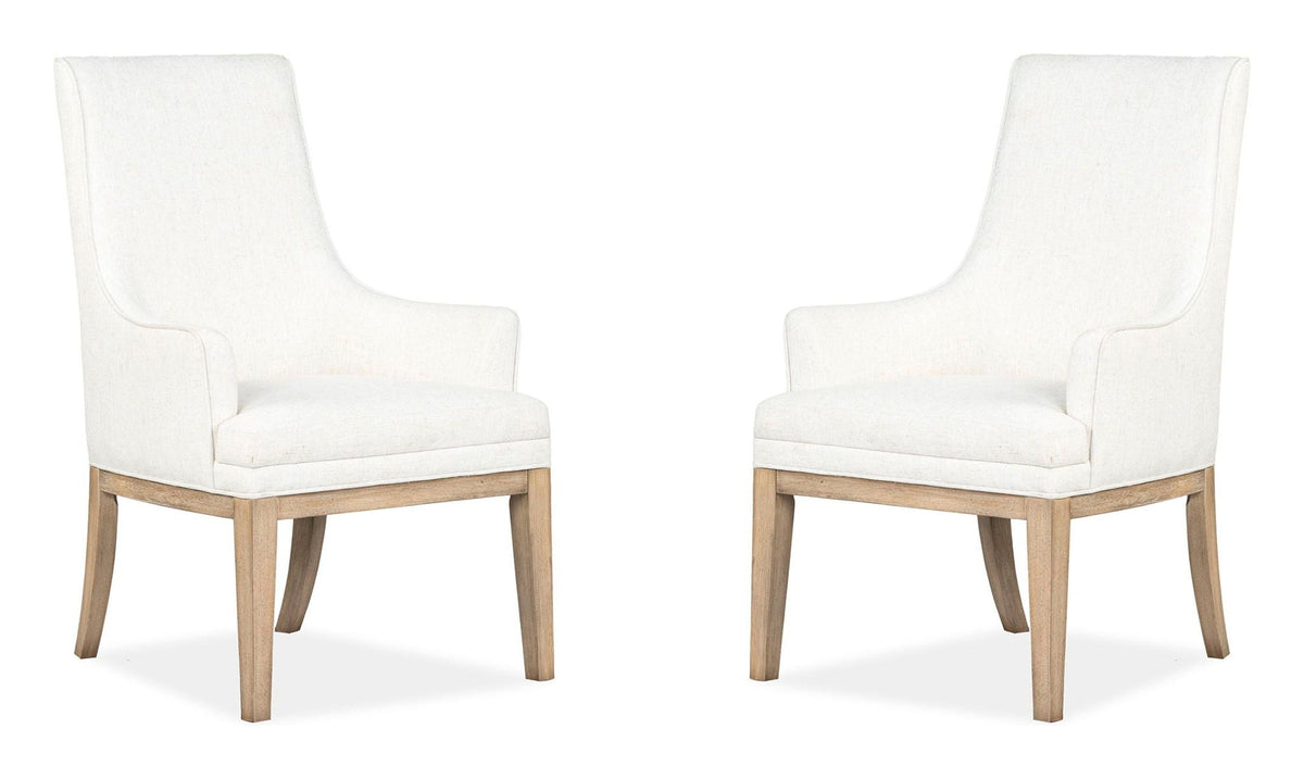 Coventry - Upholstered Host Chair (Set of 2) - Honey Maple
