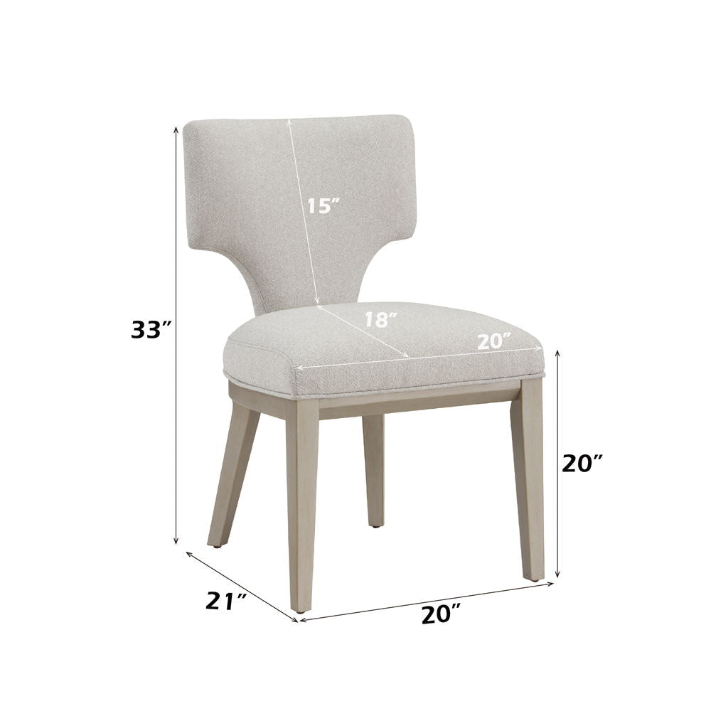 Kasa - Side Chair (Set of 2) - Linen & Champagne