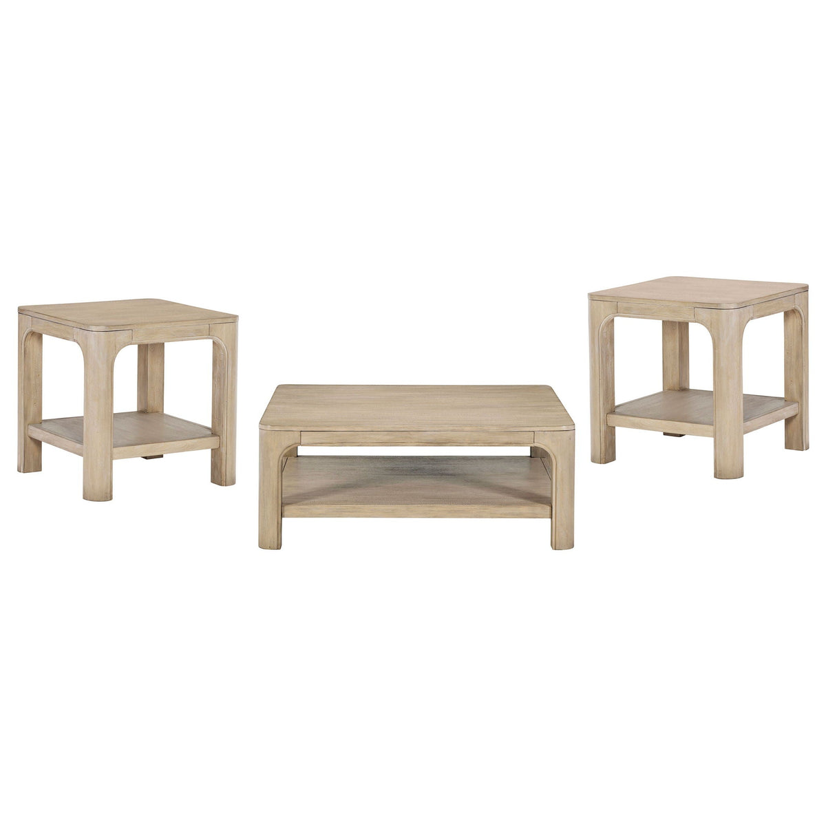 Solano 3-piece Square Coffee Table Set Weathered Mango
