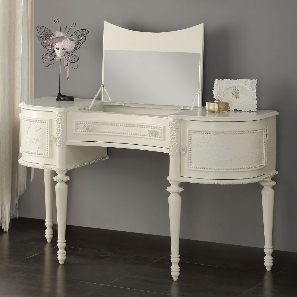 Dorothy - Vanity Desk & Mirror - Ivory