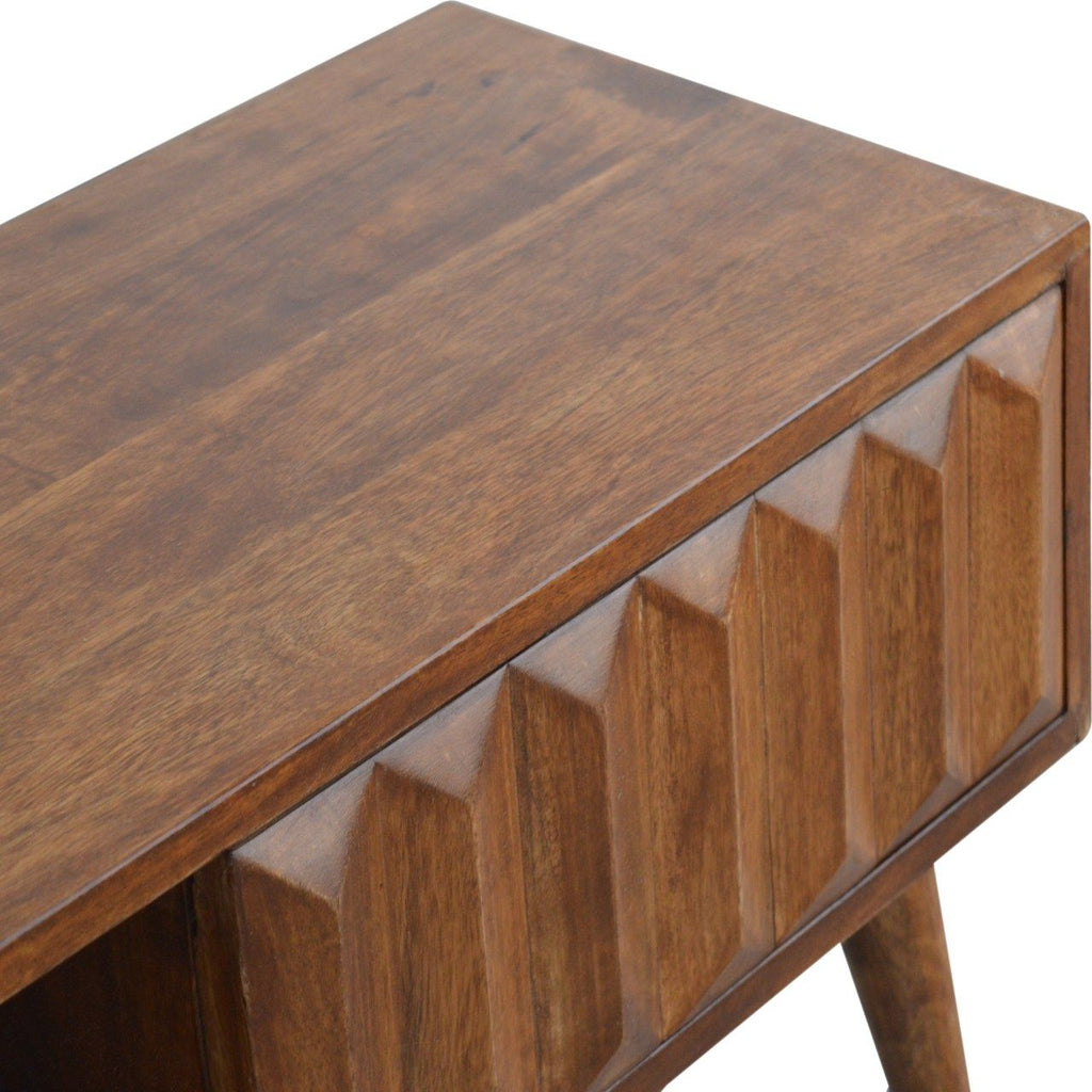 Prism Sliding Media Unit - Chestnut