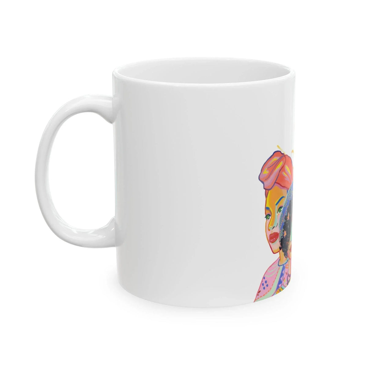 Three Queens Women's Black Graphic coffee cup
