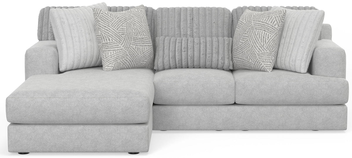 Logan - Upholstered Sectional With Comfort Coil Seating And Accent Pillows Included