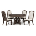 Elegant Dining Set Round Table And Side Chairs
