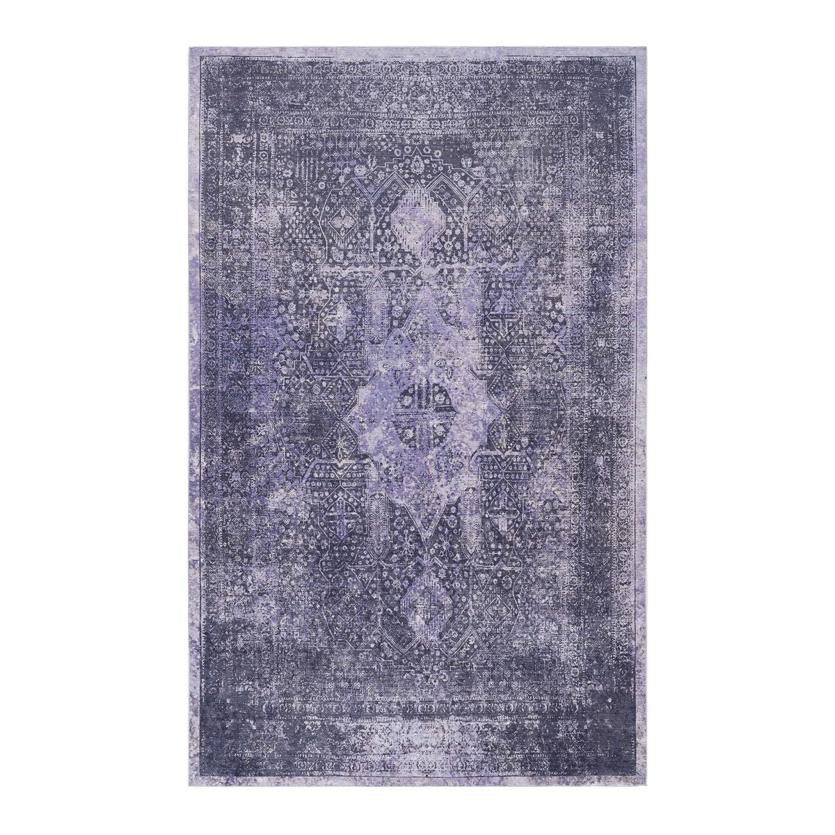 Maval - 8' X 10' Washable Area Rug - Anthracite