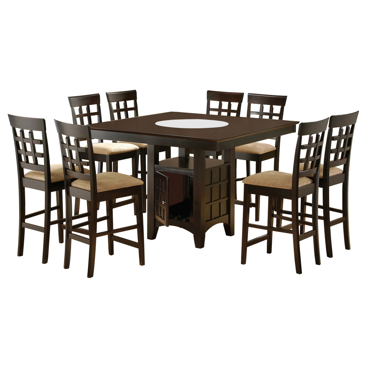 Gabriel 9-piece Square Counter Height Dining Set Cappuccino