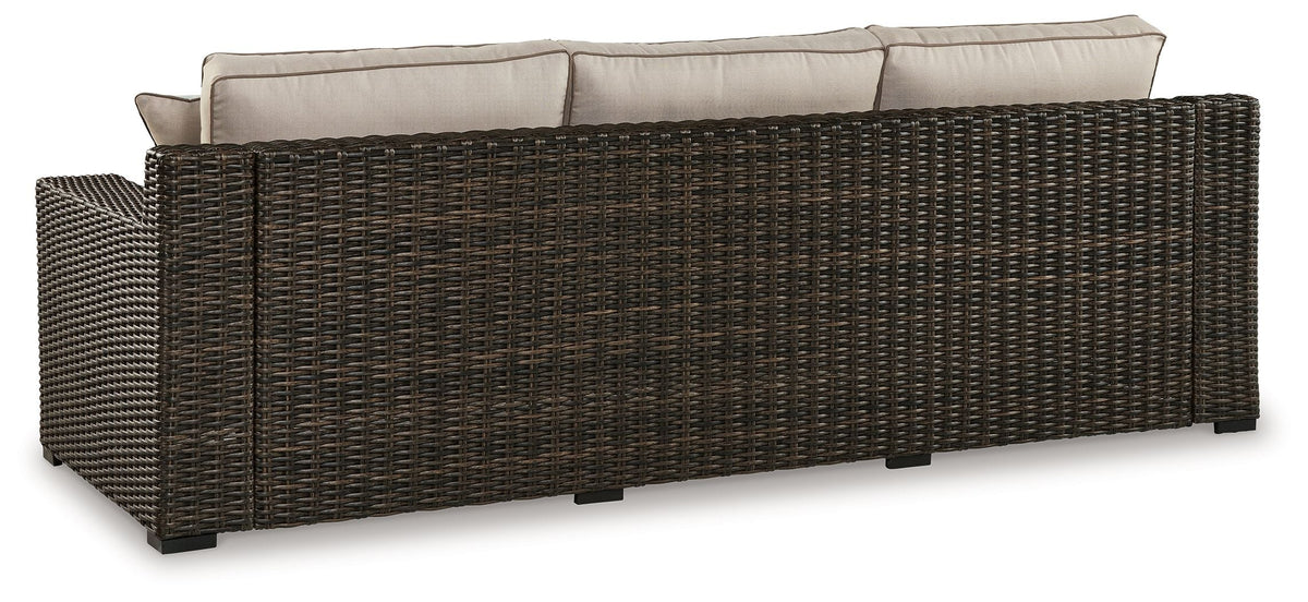 Coastline Bay - Sofa With Cushion - Brown
