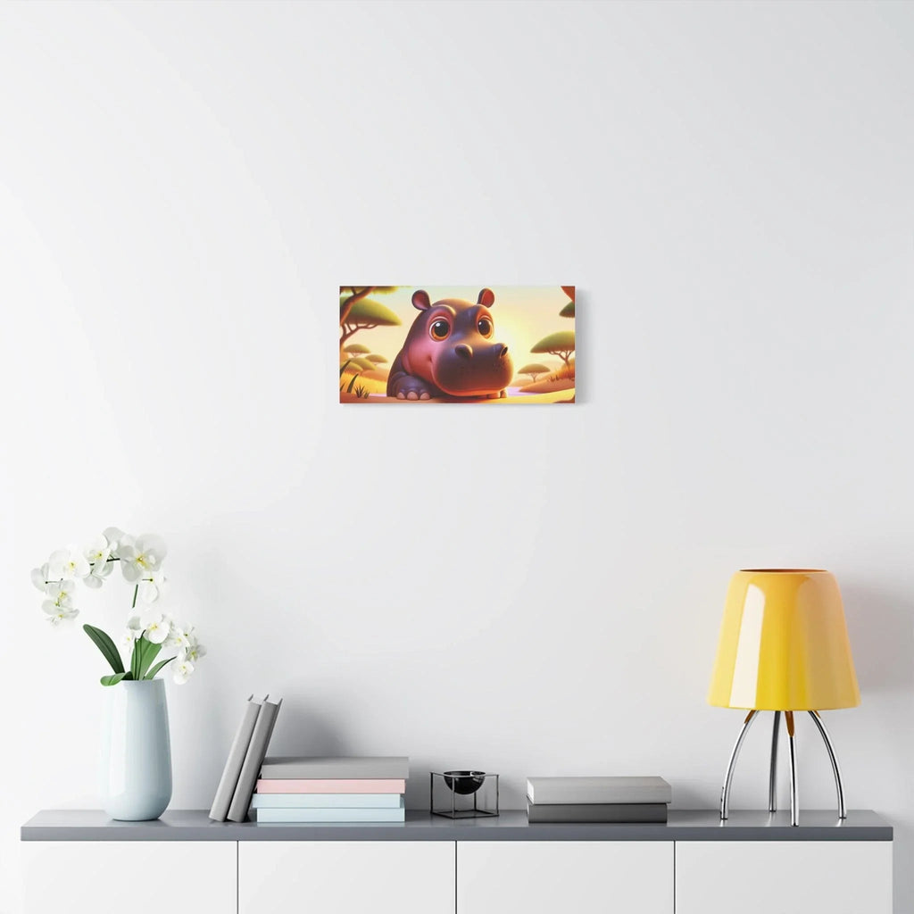 Canvas Hippo Print