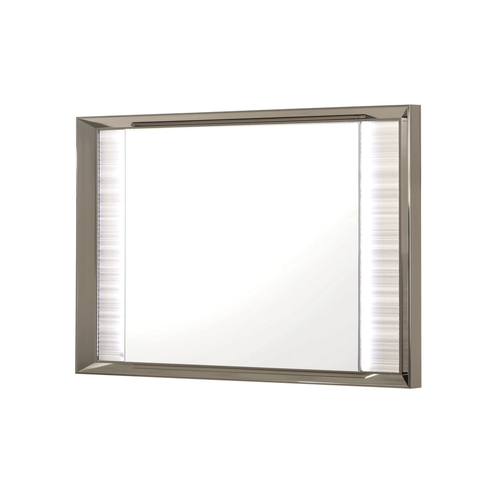 Star - Mirror With Built In LED And Frame - White