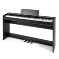 88-Key Hammer Action Weighted Keyboard with Furniture Stand-Black