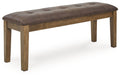 Urbinforte - Large Upholstered Dining Room Bench - Light Brown