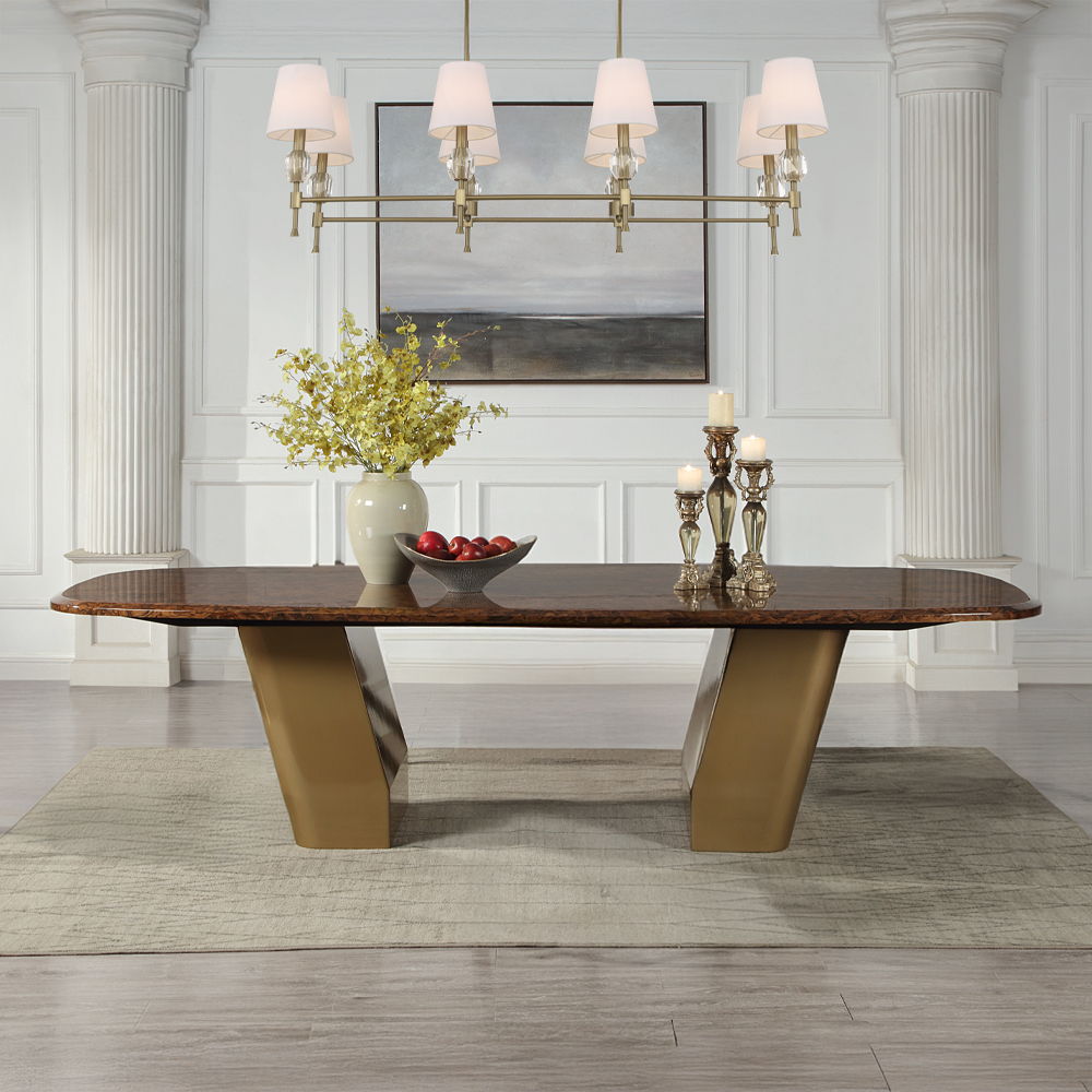 Jamonica - Dining Table - Brown / Gold