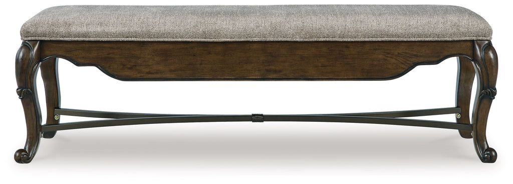 Maylee - Upholstered Storage Bench - Dark Brown