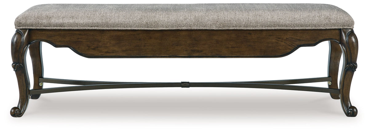 Maylee - Upholstered Storage Bench - Dark Brown