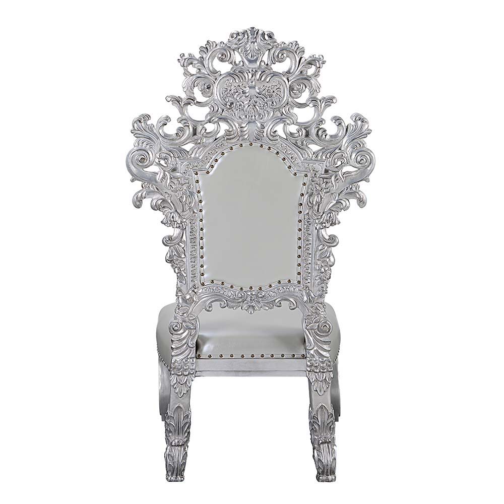 Valkyrie - Side Chair (Set of 2) - Synthetic Leather & Antique Platinum