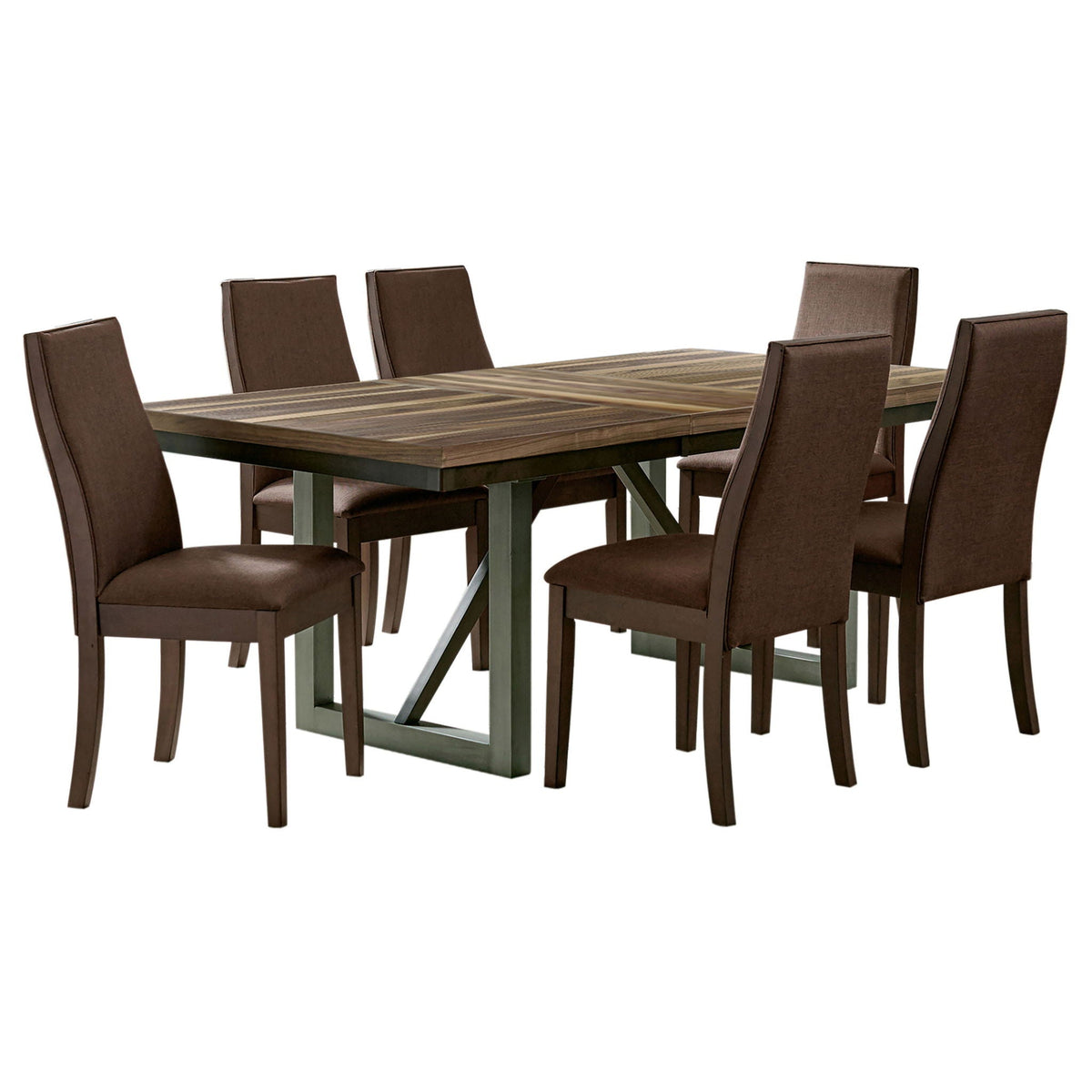 Spring Creek 7-piece Rectangular Dining Table Set Chocolate