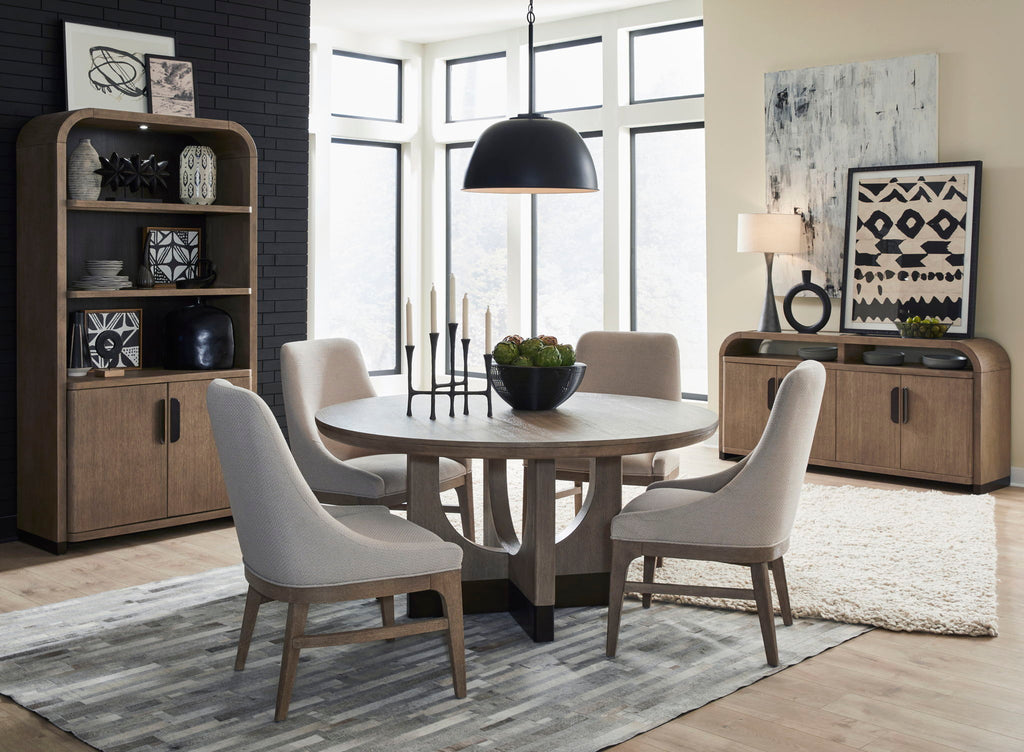 Tristan - 60" Round Dining Table - Swiss Coffee