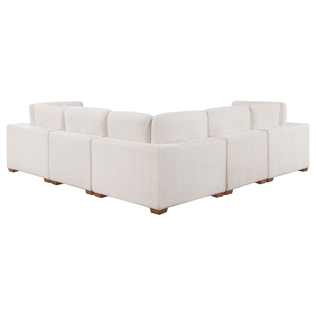 Lakeview 6-piece Upholstered Modular Sectional Sofa Ivory