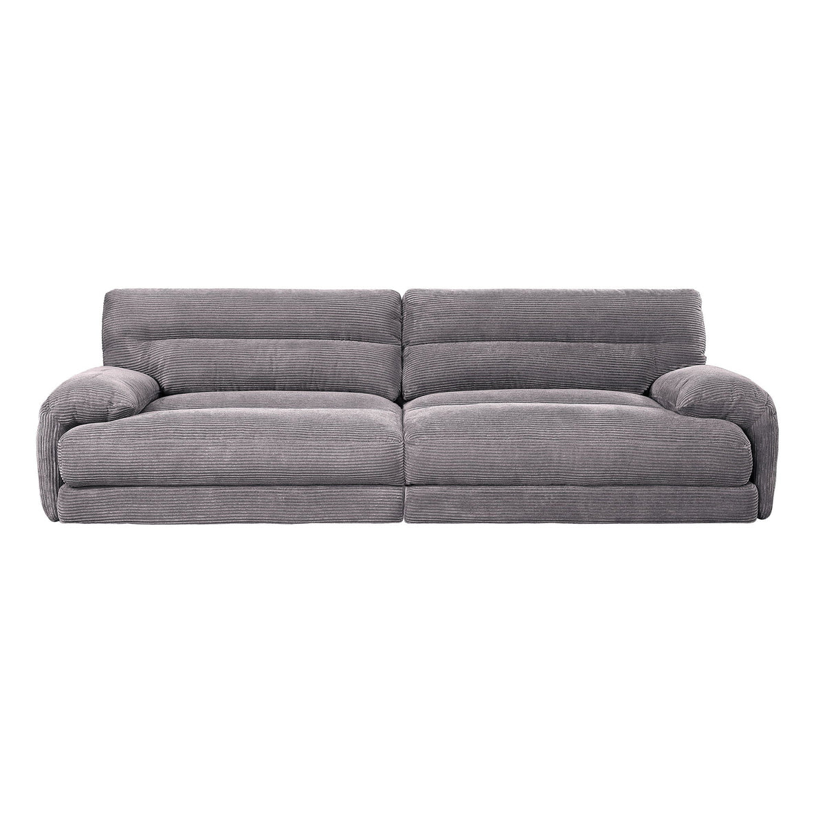 Cadenza - Corduroy Loveseat - Gray