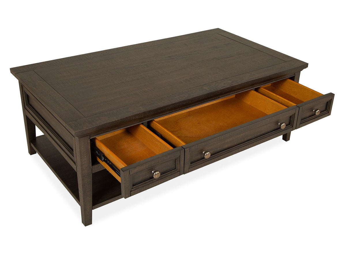 Westley Falls - Rectangular Cocktail Table With Casters - Graphite