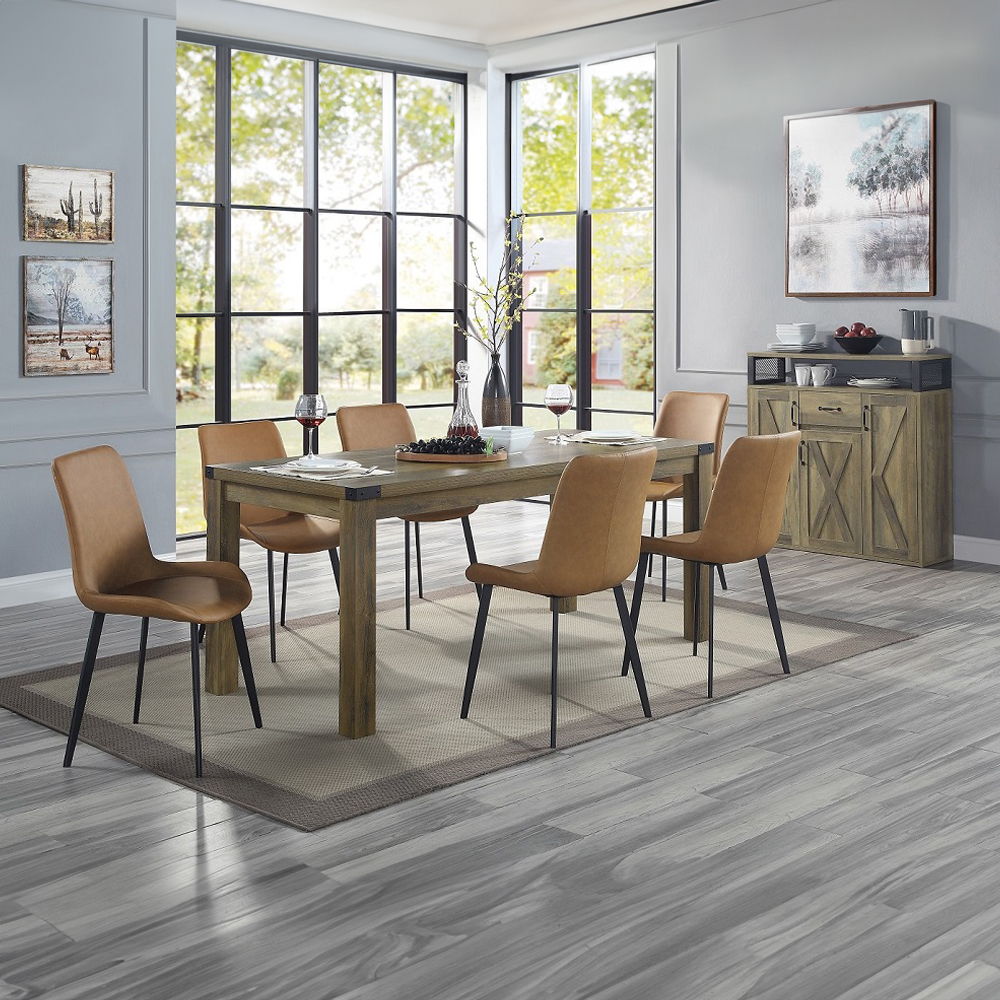 Abiram - Dining Table - Rustic Oak