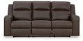 Lavenhorne - Reclining Sofa With Drop Down Table - Umber