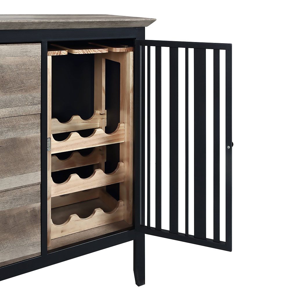 Zudora - Server - Antique Oak & Sandy Black