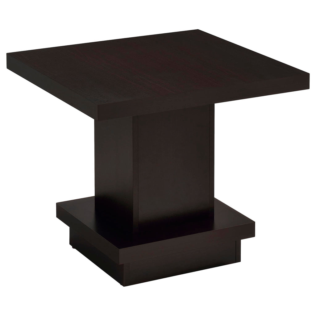 Reston 3-piece Square Coffee and End Table Set Cappuccino