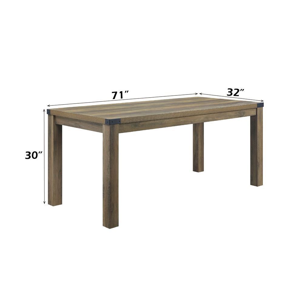 Abiram - Dining Table - Rustic Oak