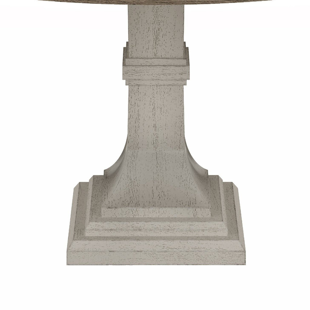 Tannen - Round Dining Table - White / Gray