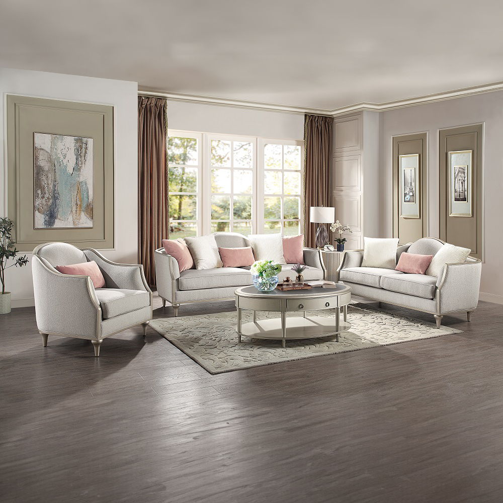 Kasa - Coffee Table - Sintered Stone Top & Champagne