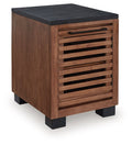 Kallari - Chair Side End Table - Warm Brown / Black