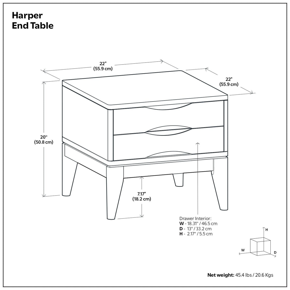 Harper - Handcrafted End Table