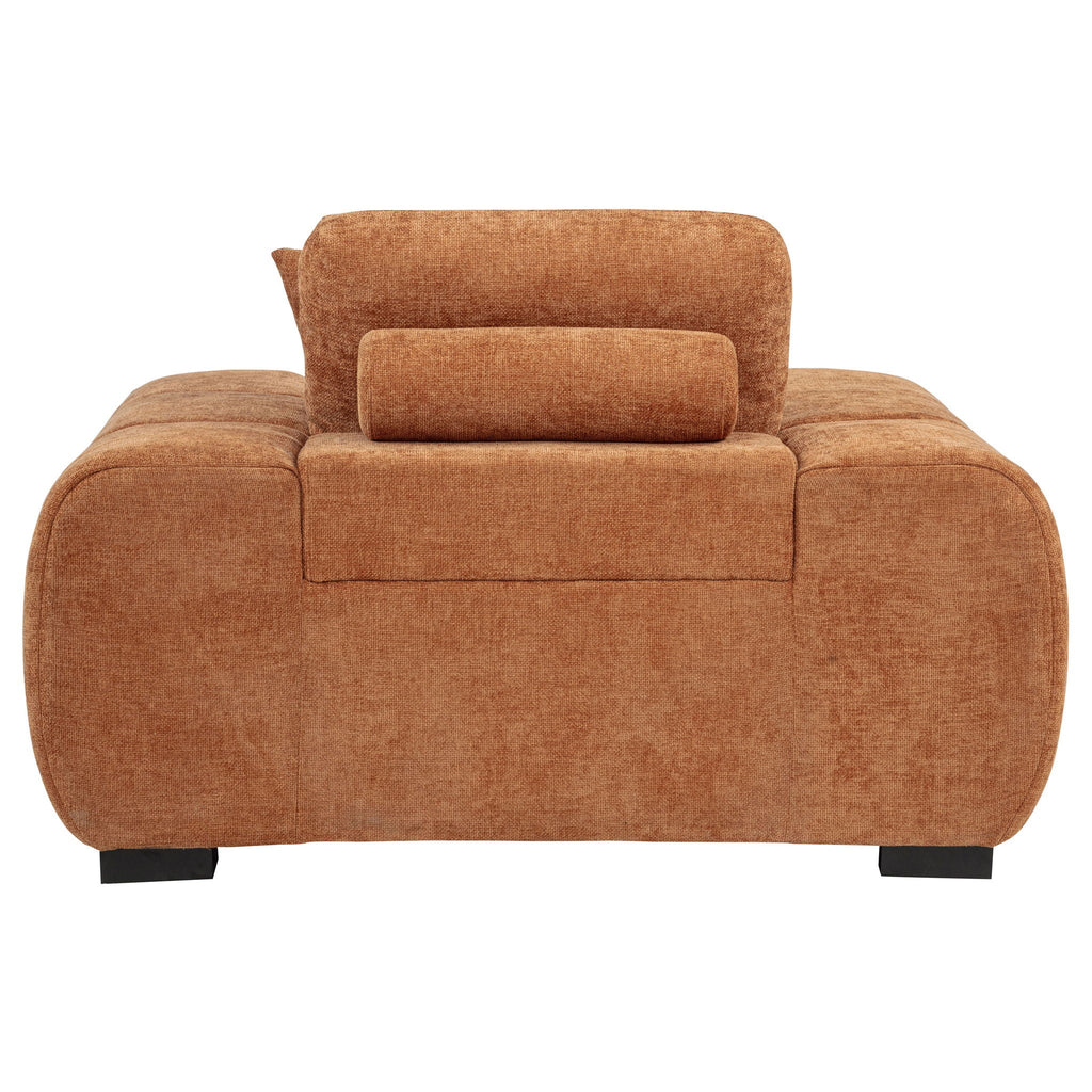 Octavia Upholstered Track Arm Accent Chair Orange