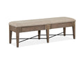 Paxton Place - Bench With Upholstered Seat - Dovetail Gray
