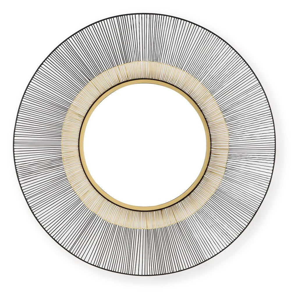 Dallmen - Accent Mirror - Black / Gold Finish