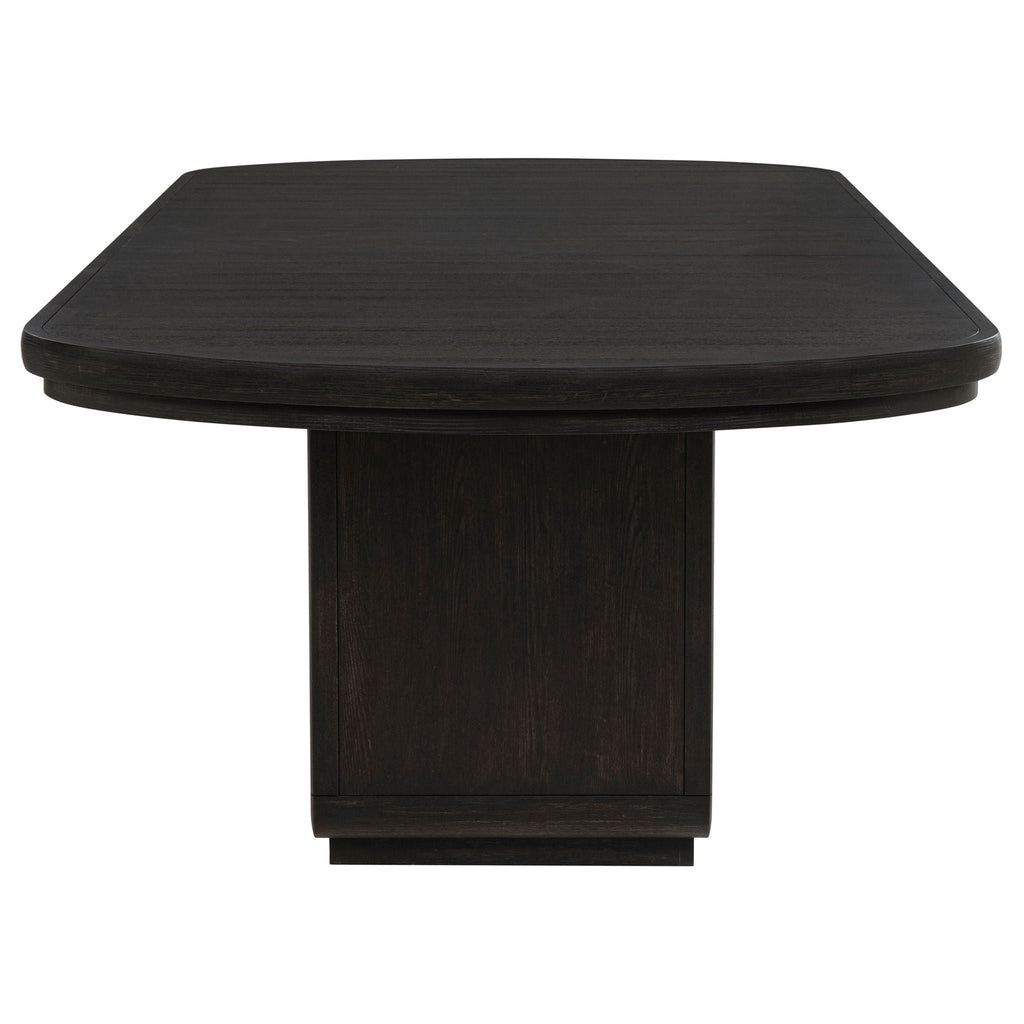 Leandro 9-piece Rectangular Dining Table Set Burnished Black