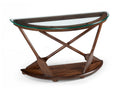 Beaufort - Sofa Table With Base And Glass Top - Dark Oak